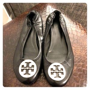 Tory Burch Black Reva Flats